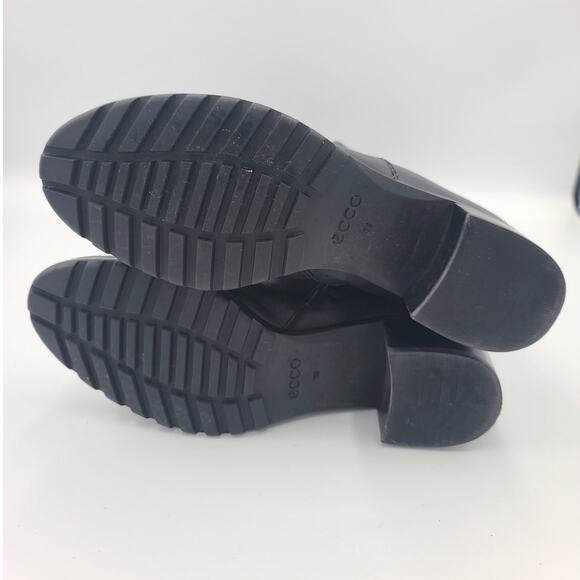 ECCO Women's Hobart Buckle Knee-High Riding Boot Black 39 8-8.5 GUC 16" Tall - Picture 7 of 8